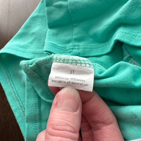 Teal and White Polka Dot Boutique Girls 2 Piece Outfit Matching Set size XS - Picture 6 of 10